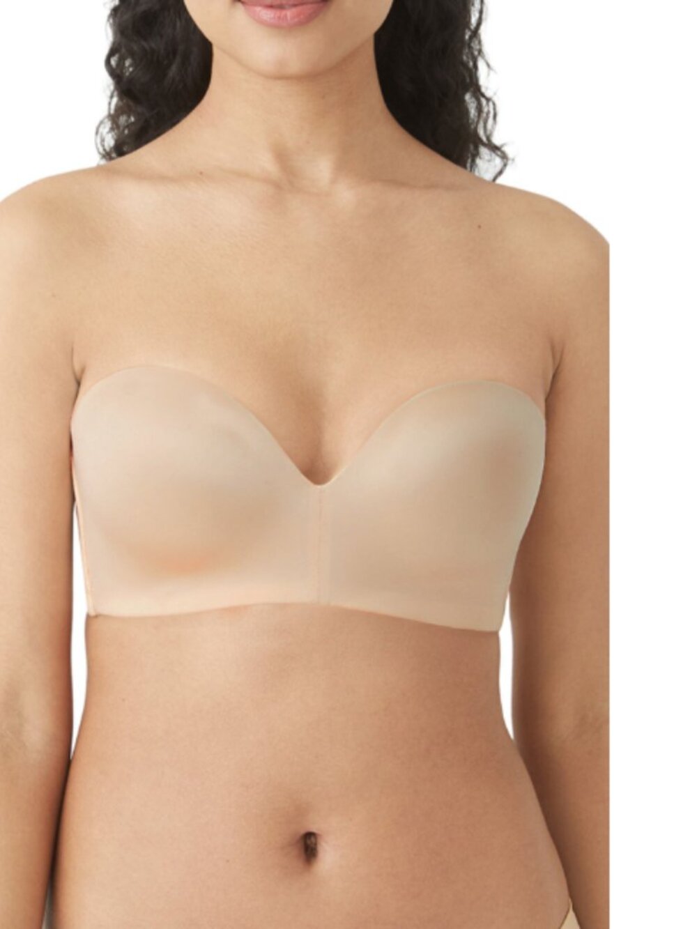 B. Tempt'd by Wacoal Wire Free Strapless Bra Beige Straps Included Size 36C 5068